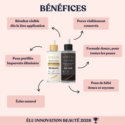 Soeliabeauty™ - Éclat Flash | Le Sérum Coréen Exfoliant au Riz