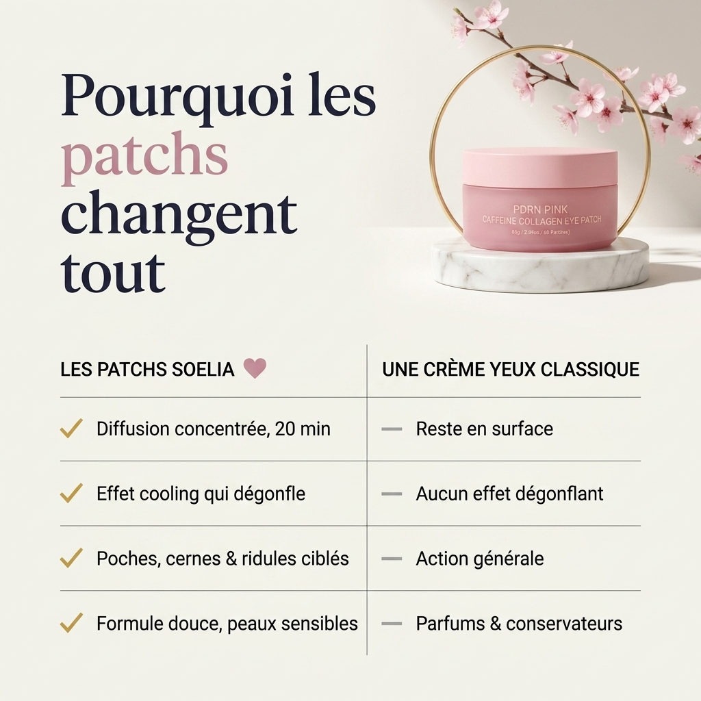 Soeliabeauty™ — Patchs Yeux InstantLift · PDRN & Collagène